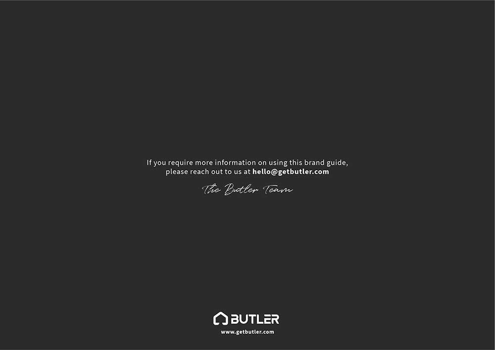 A page of Butler's brand guide designed by Sandra Tay.